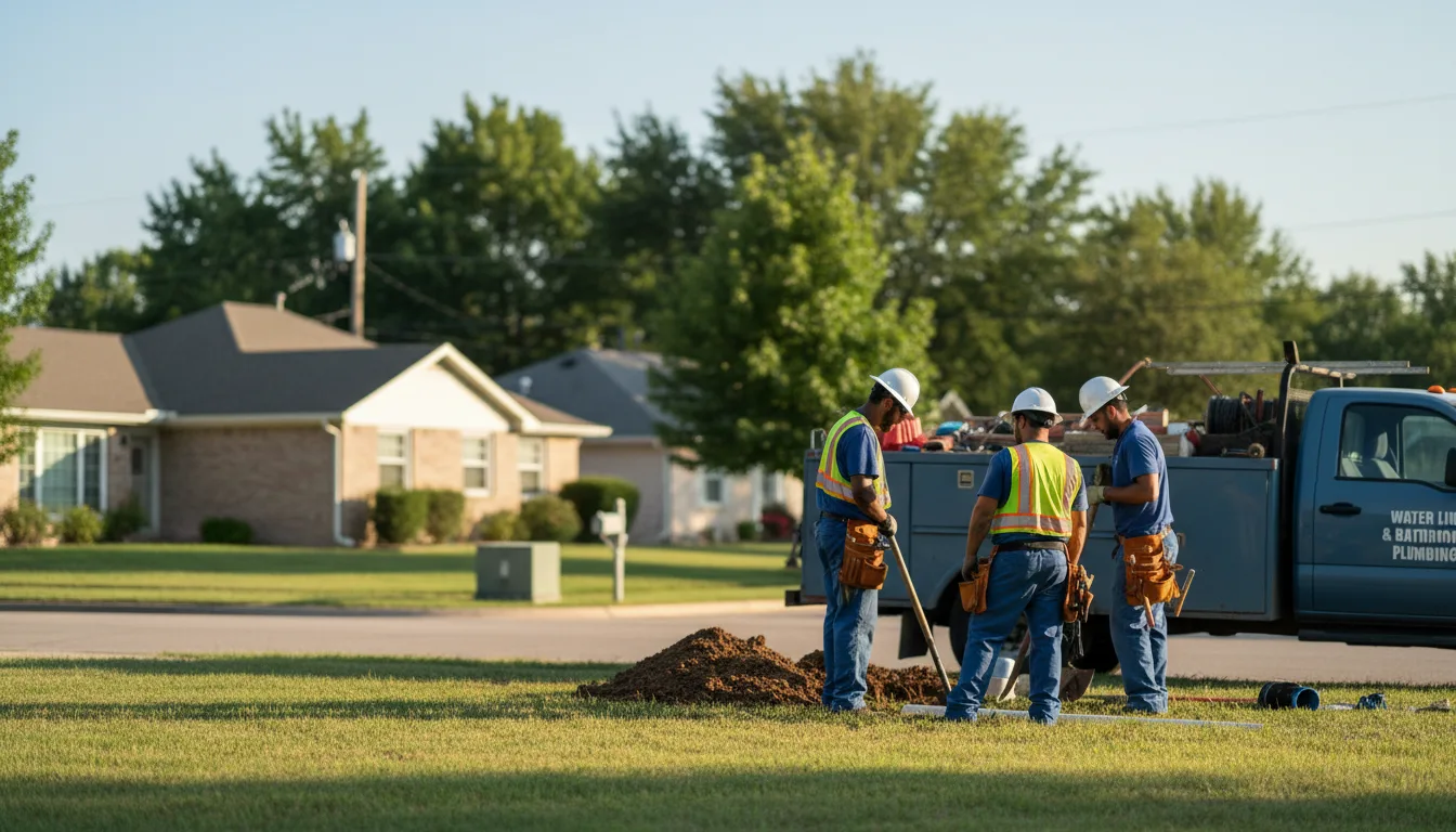 Residential water line and bathroom plumbing service in Laurel, IN